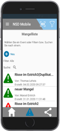 NOS Mobile Ansicht